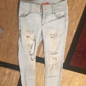 Skinny Fit “Butt I Love You” Wax Jean